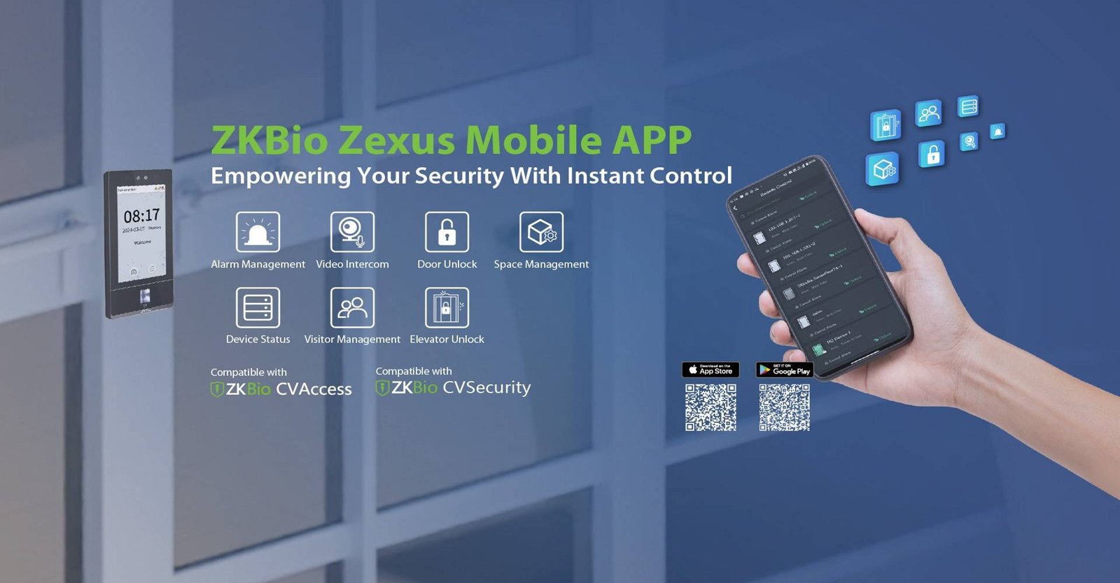 ZKBio Zexus Mobile APP Banner